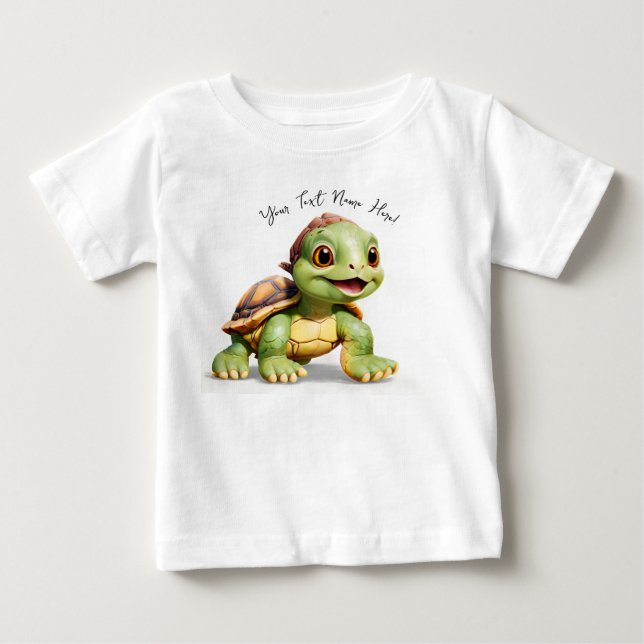 Camiseta Tartaruga de Cartoon Personalizada (Frente)