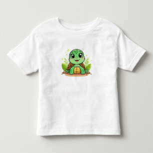 Camiseta Tartaruga de desenho animado adorável sorrindo ale