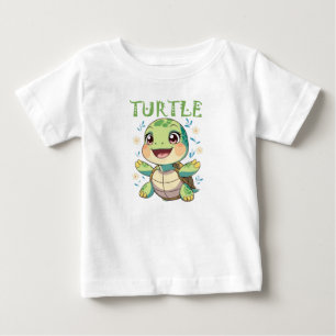 Camiseta Tartaruga de desenho animado alegre