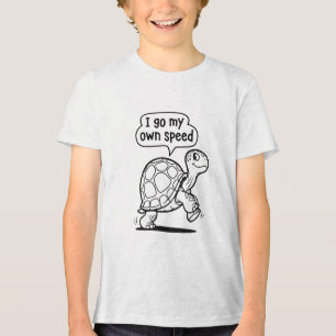 Camiseta Tartaruga de desenho animado motivacional fofa