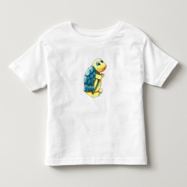 Camiseta Tartaruga de desenho engraçado  (Frente)