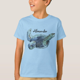 Camiseta Tartaruga de mar animal personalizada do T do