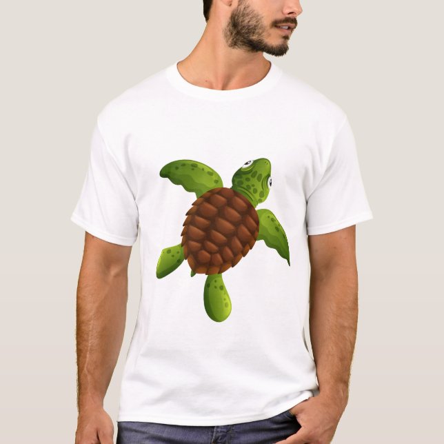 Camiseta Tartaruga de mar verde bonito (Frente)