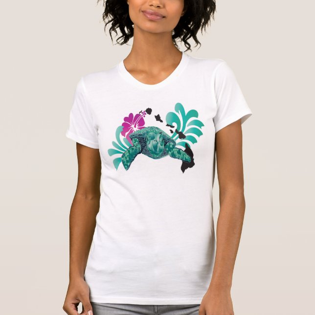 Camiseta Tartaruga de mar verde de Havaí (Frente)