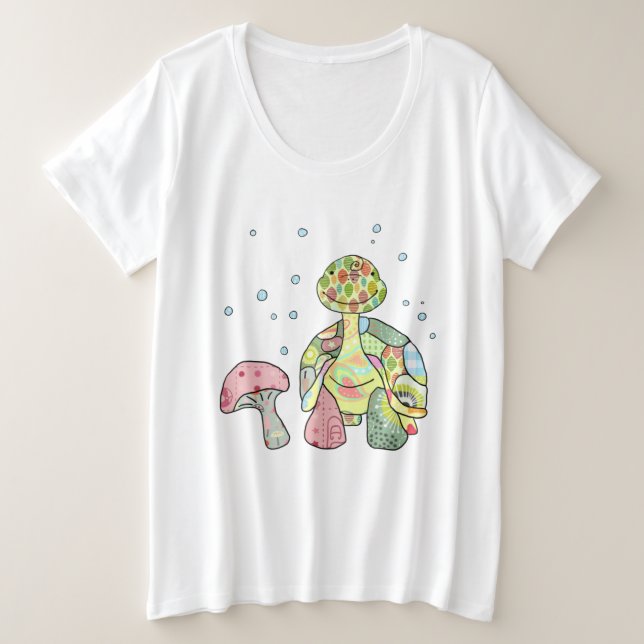 Camiseta Tartaruga de pasto (Frente do Design)