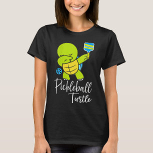 Camiseta Tartaruga de pickleball feminino, piada engraçada