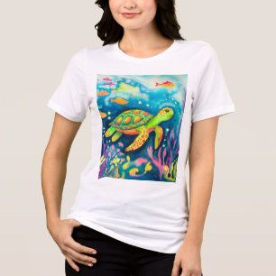 Camiseta Tartaruga de pintura