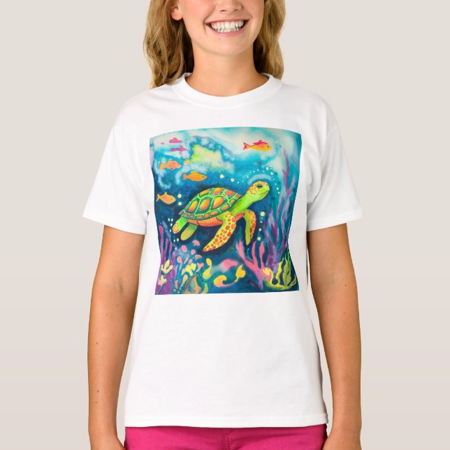 Camiseta Tartaruga de pintura (Frente)