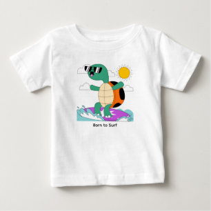 Camiseta Tartaruga de Surfe Legal com Óculos de Sol