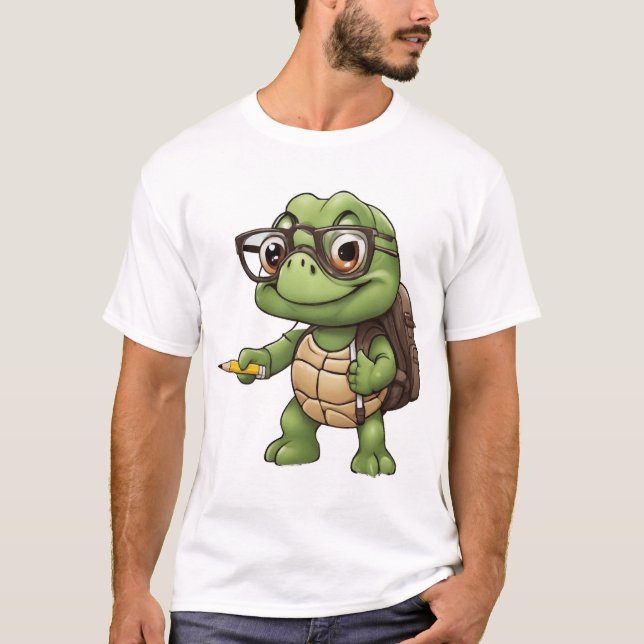 Camiseta Tartaruga de volta à escola (Frente)