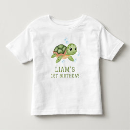 Camiseta Tartaruga debaixo do mar primeiro aniversário