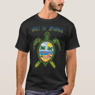 Camiseta Tartaruga Divertida do Golfo da América Est. 2025 