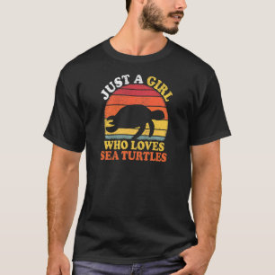 Camiseta Tartaruga Do Mar Apenas Uma Menina Que Ama Tartaru