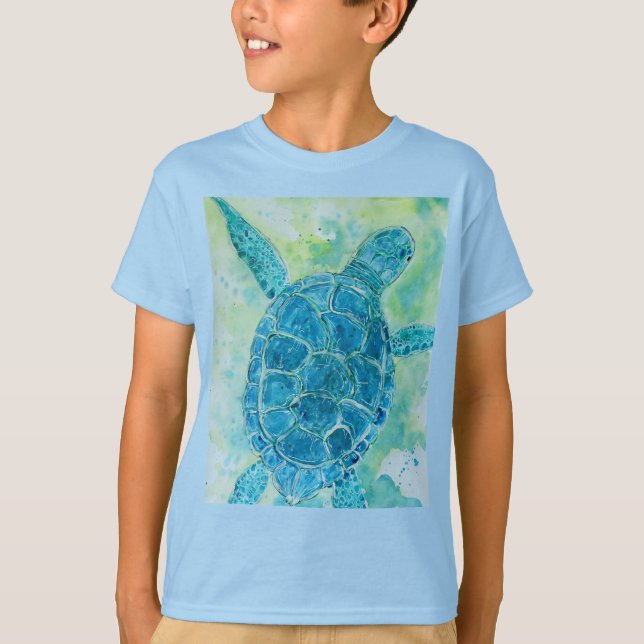 Camiseta Tartaruga do Mar Azul (Frente)