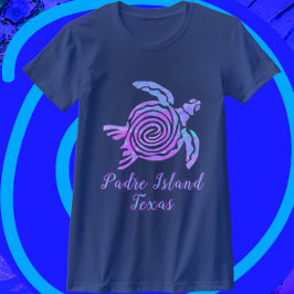 Camiseta Tartaruga do Mar Colorida padre Island Texas Brigh