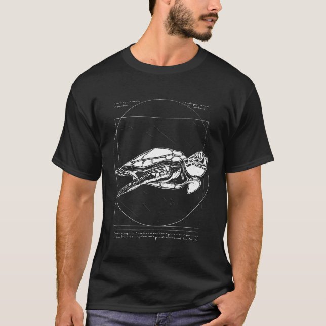 Camiseta Tartaruga do Mar de Sketch (Frente)