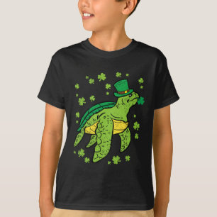 Camiseta Tartaruga-do-mar Dia de São Patrício Leprechaun Ha