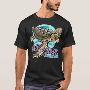 Camiseta Tartaruga do Mar do Golfo Pérsico do Alabama