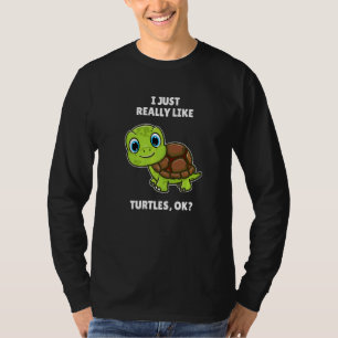 Camiseta Tartaruga Do Mar Eu Gosto Muito De Tartarugas.
