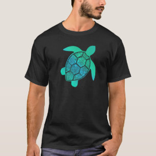 Camiseta Tartaruga do Mar Havaí Honu Wisdom Gráfico Floral