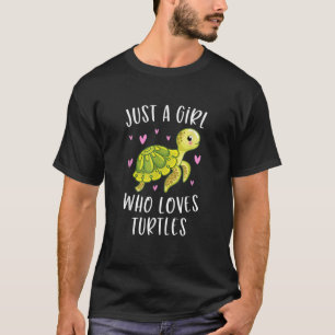 Camiseta Tartaruga Do Mar Para Meninas Apenas Uma Menina Qu