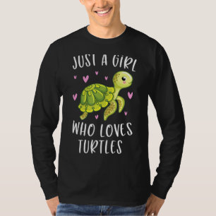 Camiseta Tartaruga Do Mar Para Meninas Apenas Uma Menina Qu