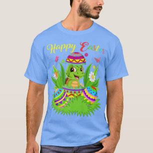 Camiseta Tartaruga-do-mar Páscoa Floral Ovo Engraçado Tarta