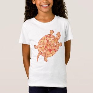 Camiseta Tartaruga do redemoinho do Fractal - máscaras da