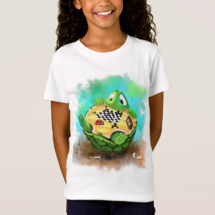 Camiseta Tartaruga e Joaninha Jogando Xadrez
