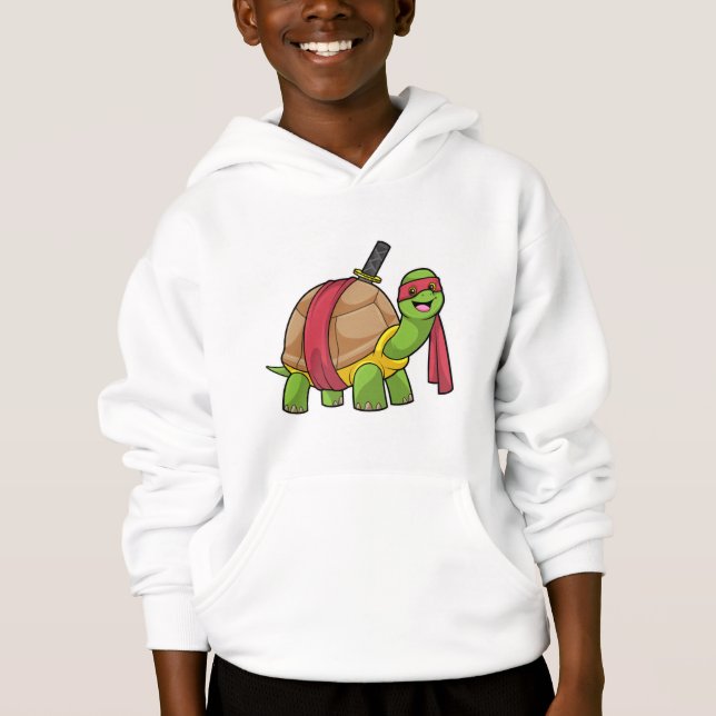 Camiseta Tartaruga em Artes Marciais com Espada (Frente)