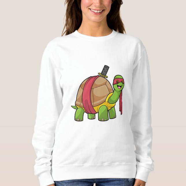 Camiseta Tartaruga em Artes Marciais com Espada (Frente)