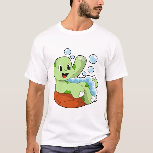 Camiseta Tartaruga em banho com espuma (Frente)