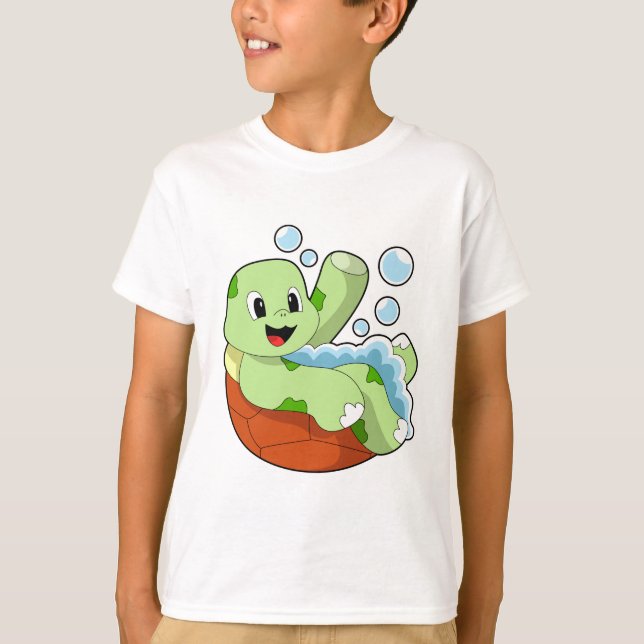 Camiseta Tartaruga em banho com espuma (Frente)