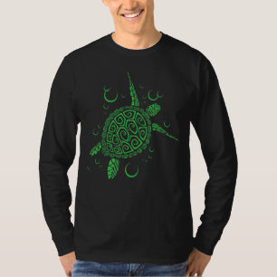 Camiseta Tartaruga em Blue Waves Entusiasta Animal Love