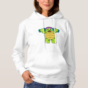 Camiseta Tartaruga em Fortaleza e Dumbbells