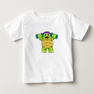 Camiseta Tartaruga em Fortaleza e Dumbbells