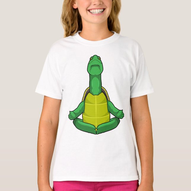 Camiseta Tartaruga em Meditação de Yoga (Frente)