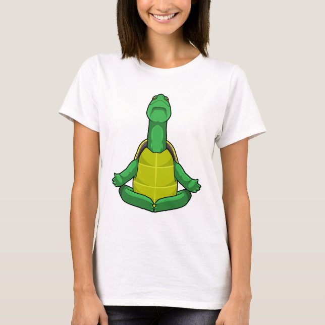 Camiseta Tartaruga em Meditação de Yoga (Frente)