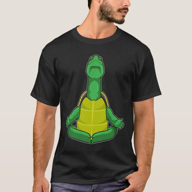 Camiseta Tartaruga em Meditação de Yoga (Frente)