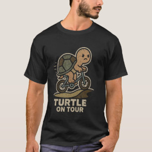 Camiseta Tartaruga em turnê Tartaruga engraçada de biciclet