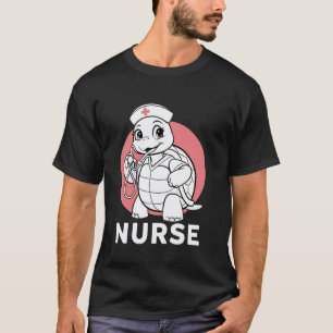 Camiseta Tartaruga Enfermeira Fofa Profissional Médico Engr