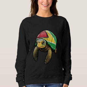 Camiseta Tartaruga Engraçada com Bandeira da Guiana Legal O