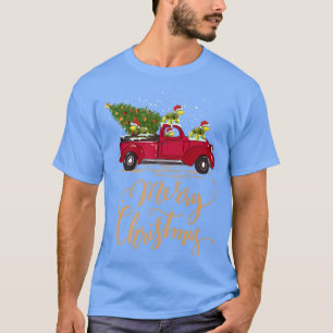 Camiseta Tartaruga Engraçada Dirigindo Árvore De Natal Tart