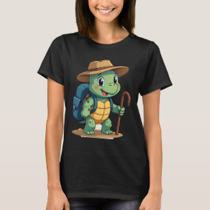 Camiseta Tartaruga Engraçada Gráfica de Caminhada Amante de
