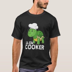 Camiseta Tartaruga Engraçada Panela Elétrica Chefe Cozinhan