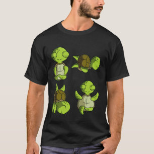 Camiseta Tartaruga Engraçada Sob a Água Meditação Yoga