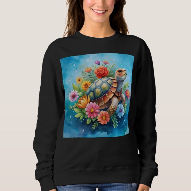 Camiseta Tartaruga Floral (Frente)