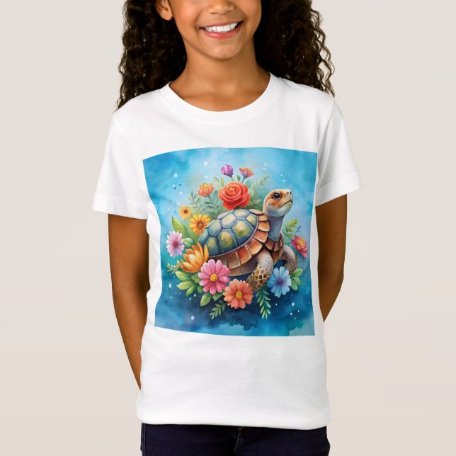 Camiseta Tartaruga Floral (Frente)