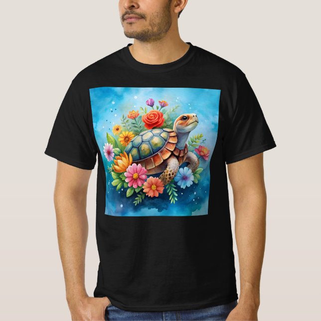 Camiseta Tartaruga Floral (Frente)