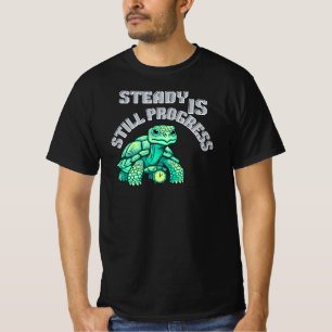 Camiseta Tartaruga Gráfica de Progresso Ainda é Constante